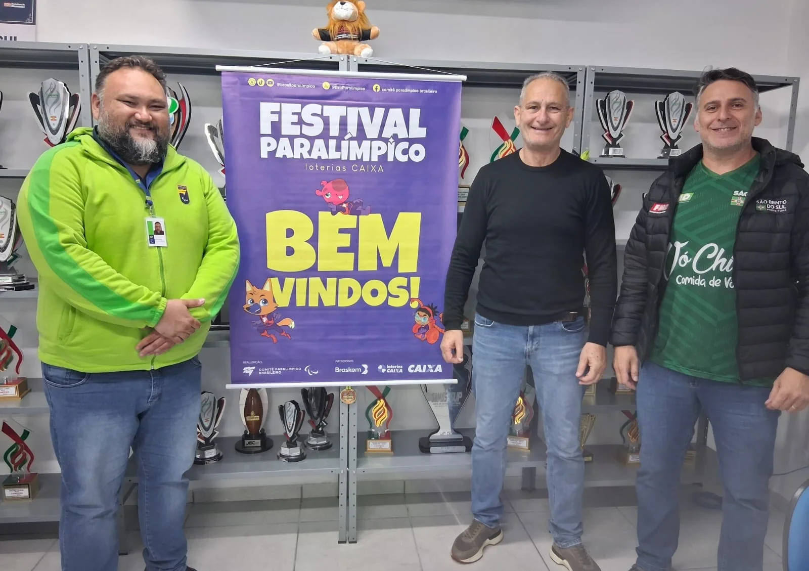 Centro de Referência Paralímpico de São Bento do Sul recebe visita do Comitê Paralímpico Brasileiro